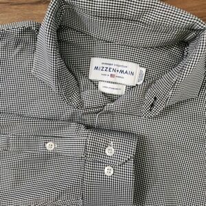 Mizzen + Main Standard Fit Size Large Check Pattern Long-Sleeve Button Shirt Euc